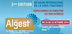 SALON ALGEST'ORAN 2014 - 20 au 23 octobre 2014 au Palais des Congrès d’Oran (Algérie)